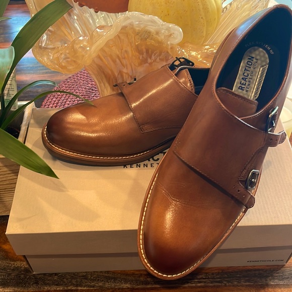 Kenneth Cole Reaction Other - Kenneth Cole Reaction Double Monk Straps Tan Dress Shoes